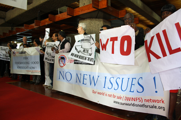 مئات من منظمات المجتمع المدني الدولي تطالب بتحوّل جذري في أجندة منظمة التجارة العالمية قبل الاجتماع الوزاري الحادي عشر