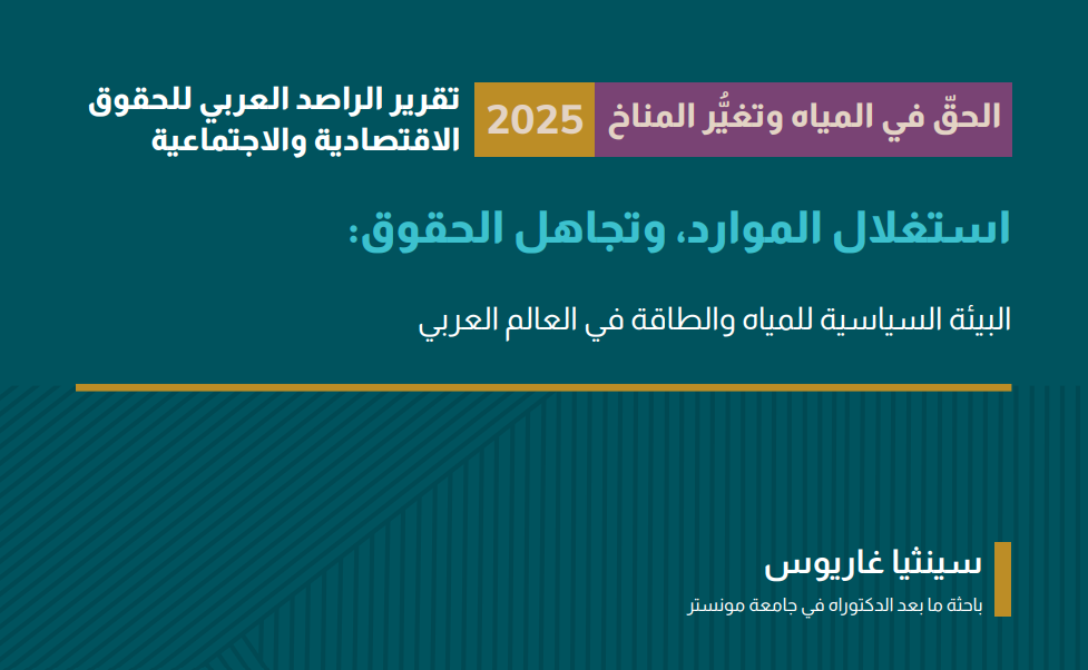 تقرير خاص - استغلال الموارد، وتجاهل الحقوق: البيئة السياسية للمياه والطاقة في العالم العربي