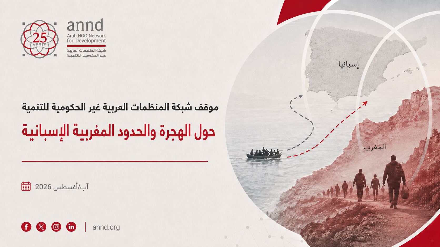 موقف شبكة المنظمات العربية غير الحكومية للتنمية حول الهجرة والحدود المغربية الإسبانية